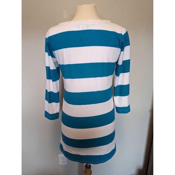 Tommy Bahama XS Striped 3/4 Sleeve Tunic Top Casual, nautical, beach - Picture 4 of 4